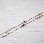 Load image into Gallery viewer, 18K Gold Anklet with Blue Stones Caia