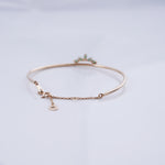 Load image into Gallery viewer, 18K Gold Bangle with Blue Stones