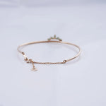 Load image into Gallery viewer, 18K Gold Bangle with Blue Stones Caia