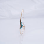 Load image into Gallery viewer, 18K Gold Bangle with Blue Stones