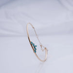 Load image into Gallery viewer, 18K Gold Bangle with Blue Stones Caia