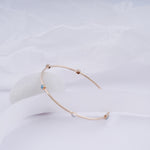 Load image into Gallery viewer, 18K Gold Bangle with Blue Stones