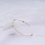 Load image into Gallery viewer, 18K Gold Bangle with Blue Stones Caia