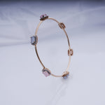 Load image into Gallery viewer, 18K Gold Bangle with CZ Stones