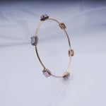 Load image into Gallery viewer, 18K Gold Bangle with CZ Stones Caia