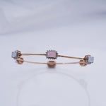 Load image into Gallery viewer, 18K Gold Bangle with CZ Stones