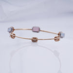 Load image into Gallery viewer, 18K Gold Bangle with CZ Stones Caia