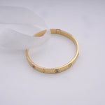 Load image into Gallery viewer, 18K Gold Bangle with CZ Stones Caia