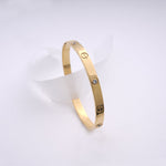 Load image into Gallery viewer, 18K Gold Bangle with CZ Stones Caia