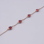 Load image into Gallery viewer, 18K Gold Bracelet with Red Stones Caia