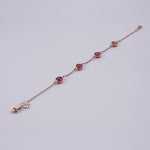 Load image into Gallery viewer, 18K Gold Bracelet with Red Stones Caia