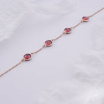Load image into Gallery viewer, 18K Gold Bracelet with Red Stones Caia
