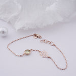 Load image into Gallery viewer, 18K Gold Bracelet with Pastel Green Stone