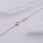 Load image into Gallery viewer, 18K Gold Bracelet with Pastel Green Stone