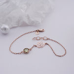 Load image into Gallery viewer, 18K Gold Bracelet with Pastel Green Stone