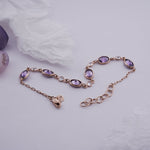 Load image into Gallery viewer, 18K Gold Bracelet with Purple Stones Caia