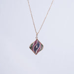 Load image into Gallery viewer, 18K Gold Pendant Necklace with Multicolour Stones Caia