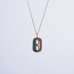 Load image into Gallery viewer, 18K Gold Pendant Necklace with CZ Stones
