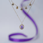 Load image into Gallery viewer, 18K Gold Necklace with Multicolour Stones