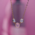 Load image into Gallery viewer, 18K Gold Necklace with CZ Stones