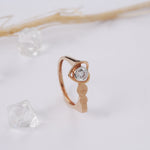 Load image into Gallery viewer, 18K Gold Ring with Heart & Love Caia