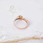 Load image into Gallery viewer, 18K Gold Ring with Heart & Love Caia
