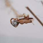Load image into Gallery viewer, 18K Gold Ring with Heart & Love Caia