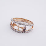 Load image into Gallery viewer, 18K Gold Ring with CZ Stones