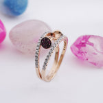Load image into Gallery viewer, 18K Gold Ring with CZ Stones Caia