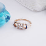 Load image into Gallery viewer, 18K Gold Ring with CZ Stones Caia