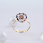 Load image into Gallery viewer, 18K Gold Ring with CZ Stones