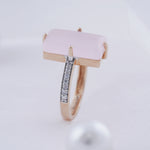 Load image into Gallery viewer, 18K Gold Ring with CZ Stones