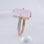 Load image into Gallery viewer, 18K Gold Ring with CZ Stones Caia