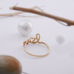 Load image into Gallery viewer, 18K Timeless Gold Ring with Heart & Love Caia