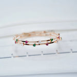 Load image into Gallery viewer, 18K Gold Bangle with Multicolour Stones ( Single Bangle only available now ) Caia