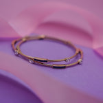Load image into Gallery viewer, 18K Gold Bangle with Multicolour Stones (Single Bangle) Caia