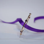 Load image into Gallery viewer, 18K Gold Bangle with Purple Stones (Single Bangle only available now ) Caia