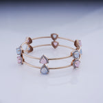 Load image into Gallery viewer, 18K Gold Bangle with CZ Stones (Single Bangle) Caia