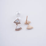 Load image into Gallery viewer, 18K Gold Drop Earrings with CZ Stones Caia