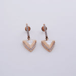 Load image into Gallery viewer, 18K Gold Drop Earrings with CZ Stones Caia