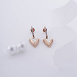Load image into Gallery viewer, 18K Gold Drop Earrings with CZ Stones Caia