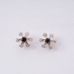 Load image into Gallery viewer, 18K Gold Stud Earrings with Multicolour Stones Caia
