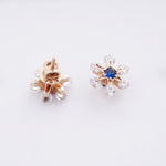 Load image into Gallery viewer, 18K Gold Stud Earrings with Multicolour Stones Caia
