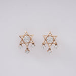Load image into Gallery viewer, 18K Gold Star Shape Stud Earrings with CZ Stones Caia
