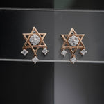 Load image into Gallery viewer, 18K Gold Star Shape Stud Earrings with CZ Stones Caia