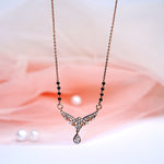 Load image into Gallery viewer, 9K Gold Black Bead Necklace with CZ Stones for Daily wear, office wear