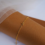 Load image into Gallery viewer, 9K Gold Alphabet Bracelet for Kids Caia