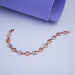 Load image into Gallery viewer, 9K Rose Gold Bracelet with CZ Stone
