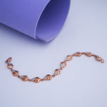 Load image into Gallery viewer, 9K Rose Gold Bracelet with CZ Stone