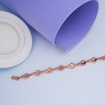 Load image into Gallery viewer, 9K Rose Gold Bracelet with CZ Stone